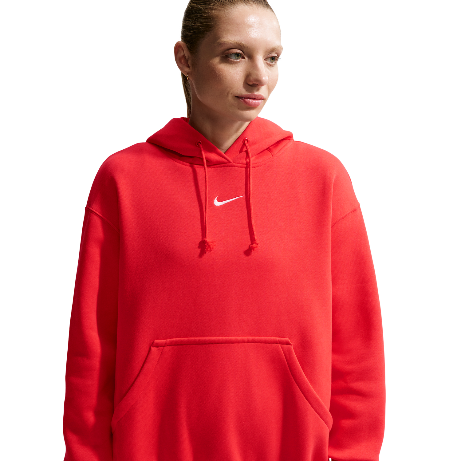 Nike Phoenix Fleece OS  Pullover Hoodie - Women's - Sail/Lt Crimson