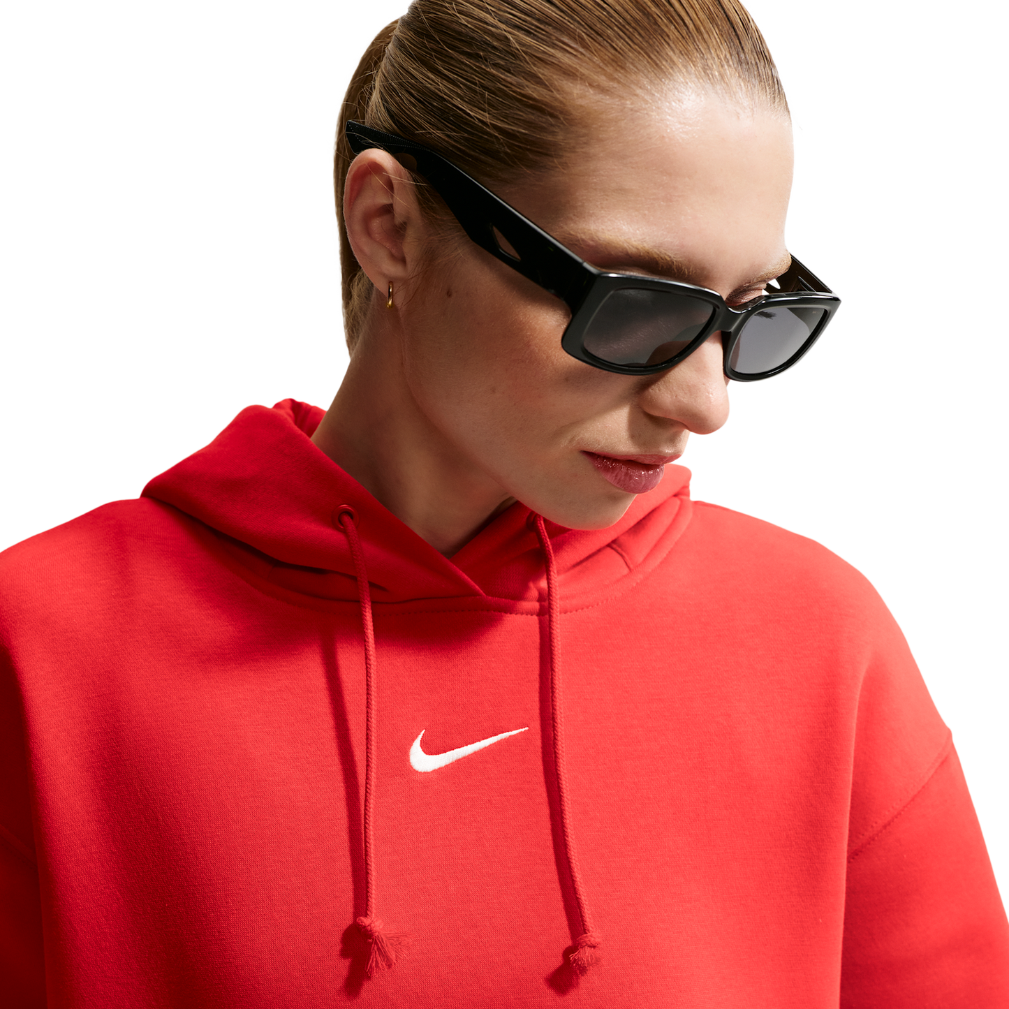 Nike Phoenix Fleece OS  Pullover Hoodie - Women's - Sail/Lt Crimson