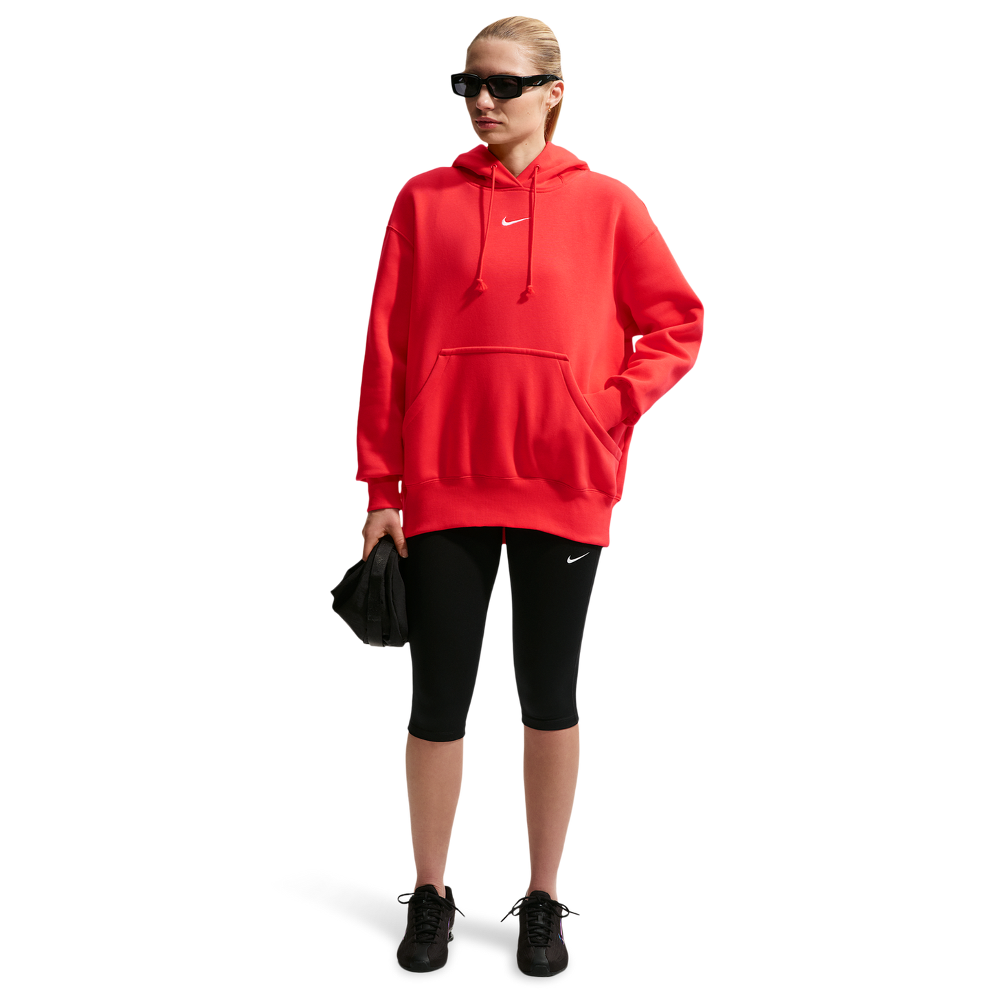Nike Phoenix Fleece OS  Pullover Hoodie - Women's - Sail/Lt Crimson