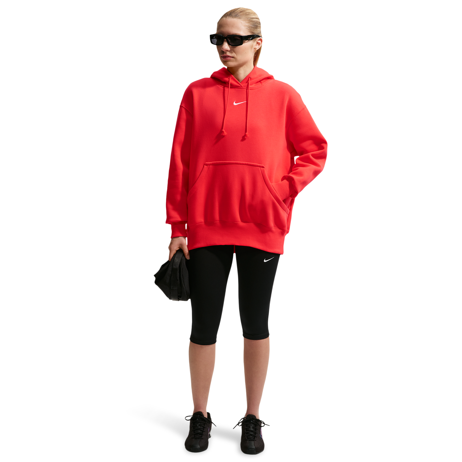 Nike Phoenix Fleece OS  Pullover Hoodie - Women's - Sail/Lt Crimson
