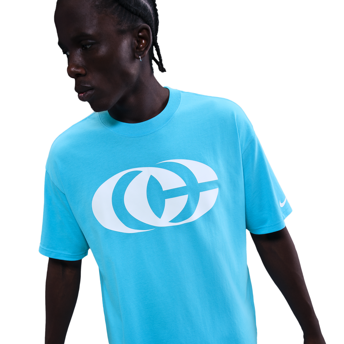 Nike CC Caitlin Logo Tee - Men's - Baltic Blue/White