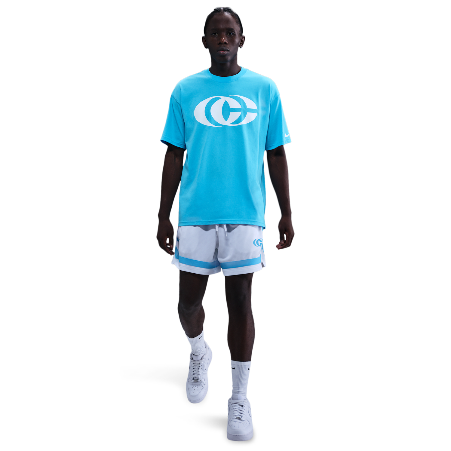 Nike CC Caitlin Logo Tee - Men's - Baltic Blue/White