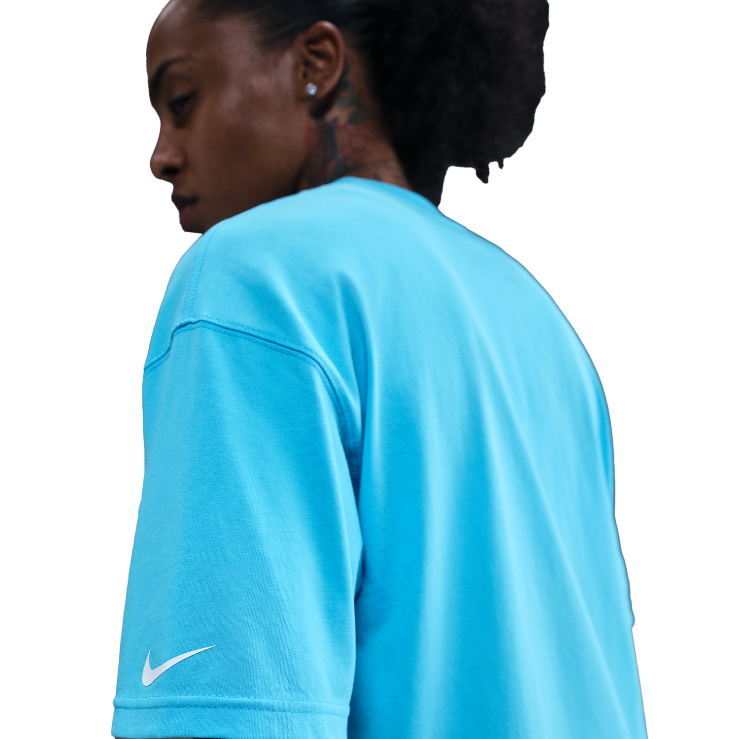 Nike CC Caitlin Logo Tee - Men's - Baltic Blue/White