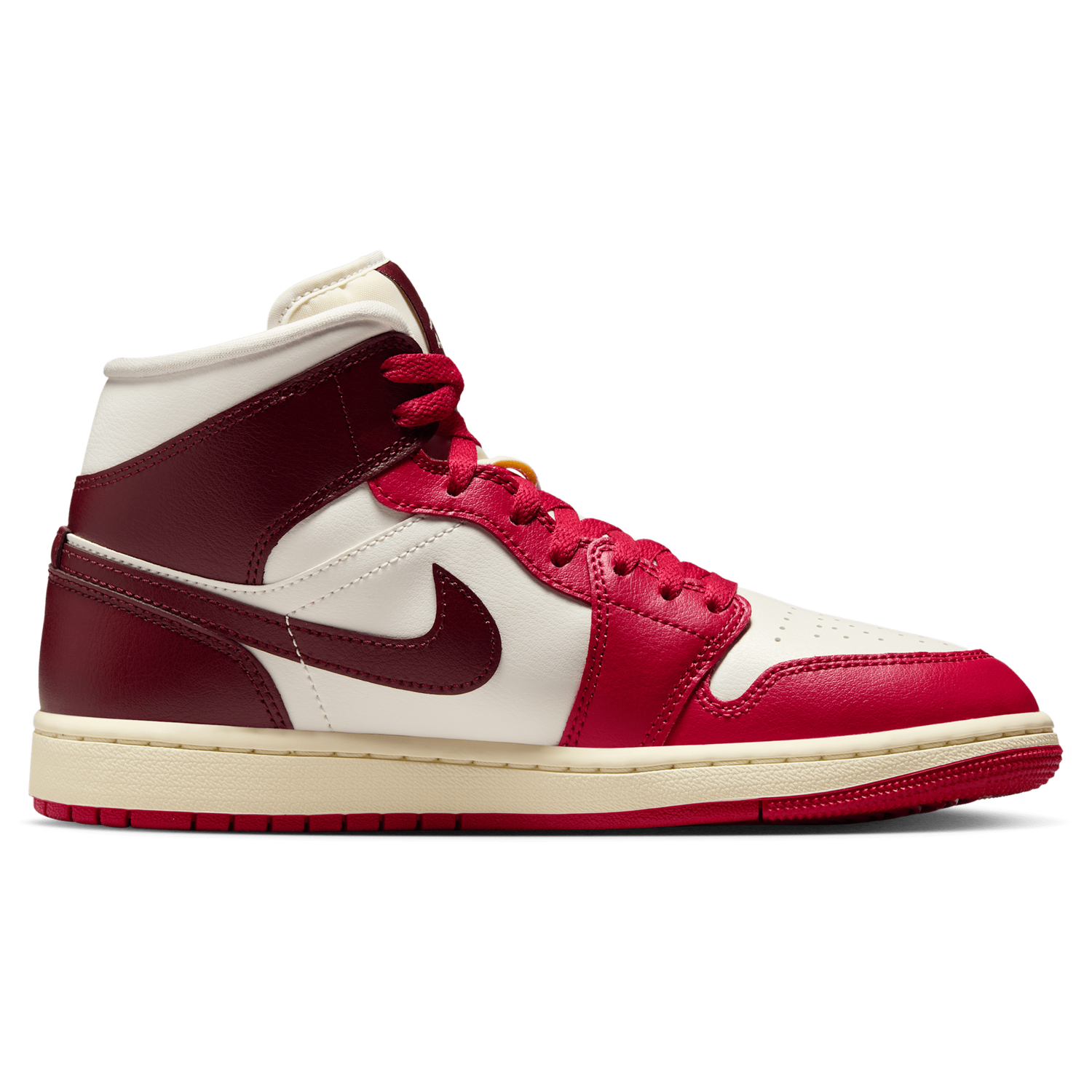 Jordan AJ 1 Mid - Women's - Dark Team Red/Sail/Coconut Milk