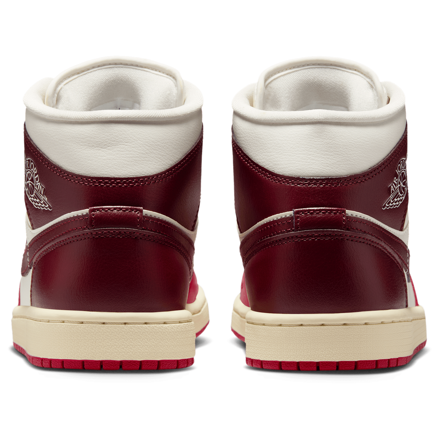 Jordan AJ 1 Mid - Women's - Dark Team Red/Sail/Coconut Milk