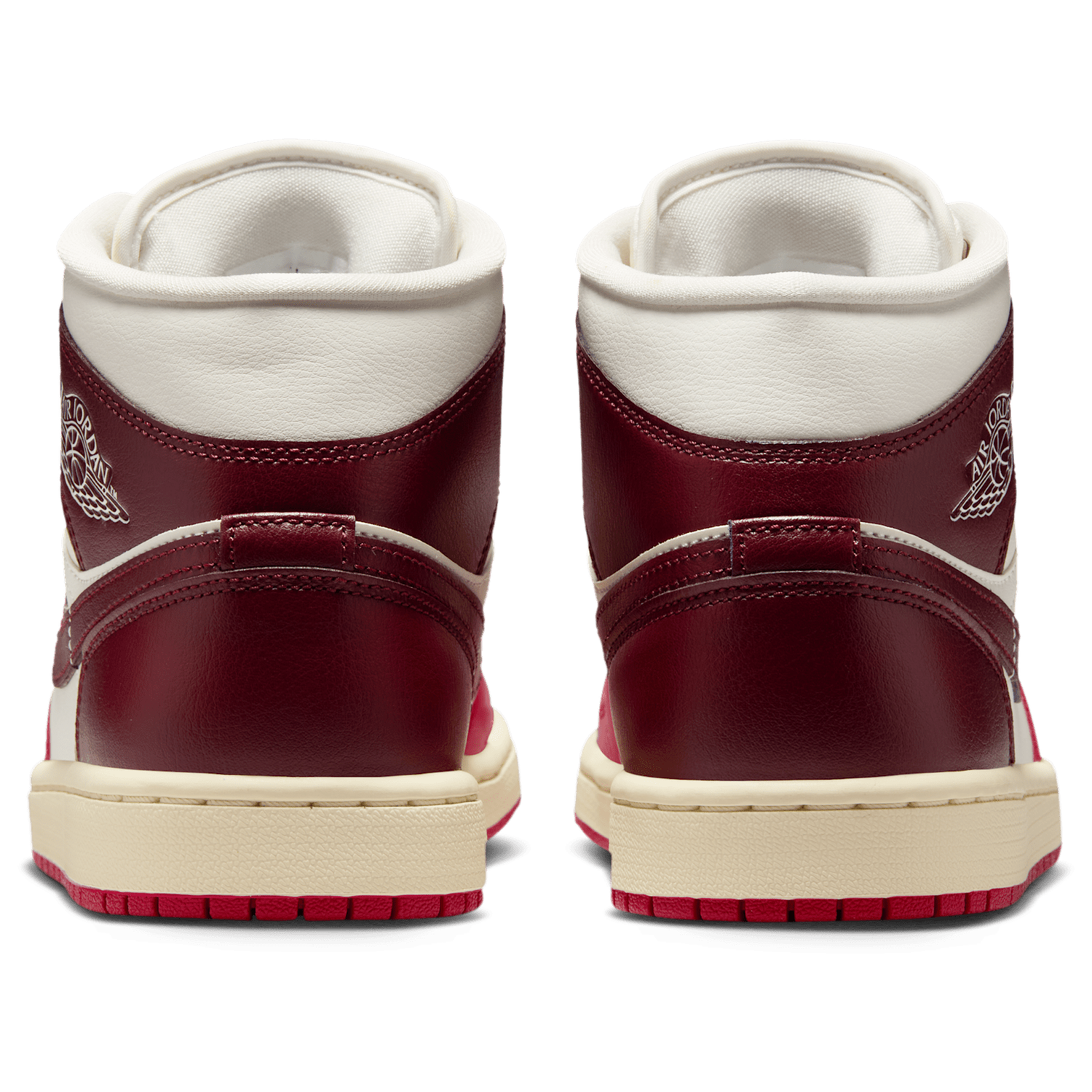 Jordan AJ 1 Mid - Women's - Dark Team Red/Sail/Coconut Milk