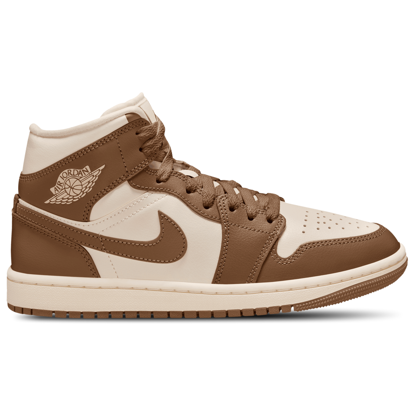 Jordan AJ 1 Mid - Women's - Light British Tan/Chalk