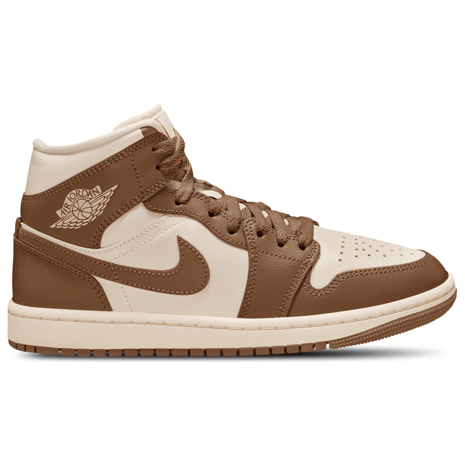 Jordan AJ 1 Mid - Women's - Light British Tan/Chalk