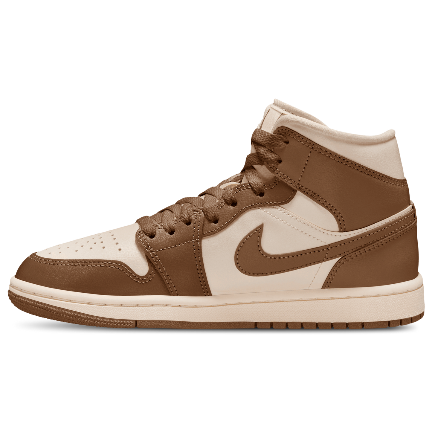 Jordan AJ 1 Mid - Women's - Light British Tan/Chalk