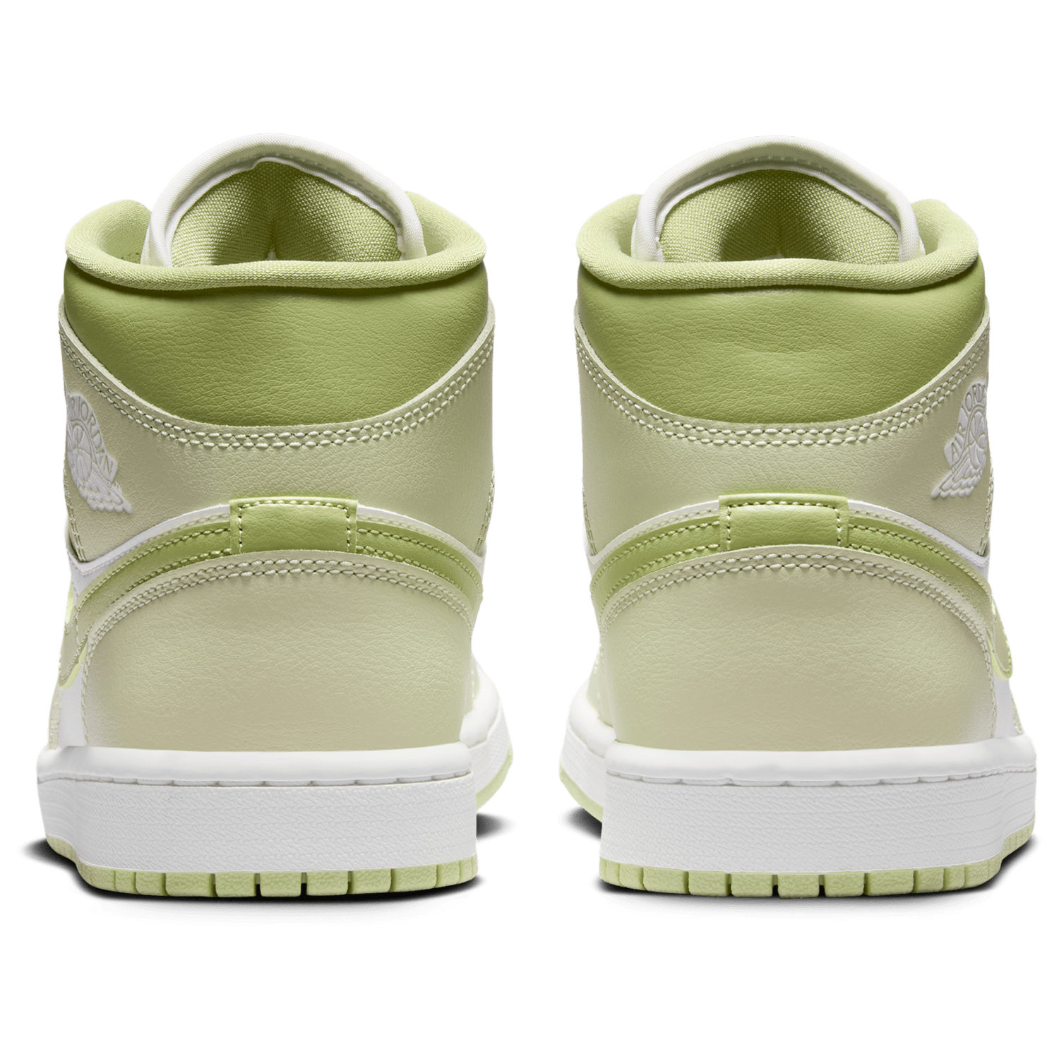 Jordan AJ 1 Mid - Women's - Olive Aura/Lawn/Sail