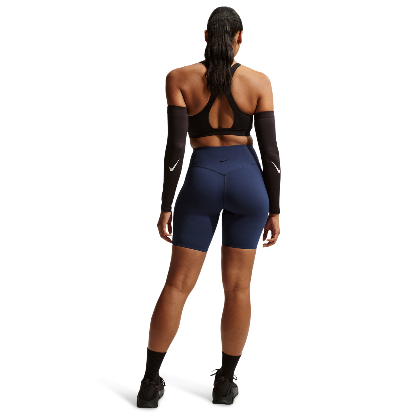 Nike Drifit Universal HR 8In Pocket Short - Women's - Midnight Navy/Midnight Navy/Dark Obsidian