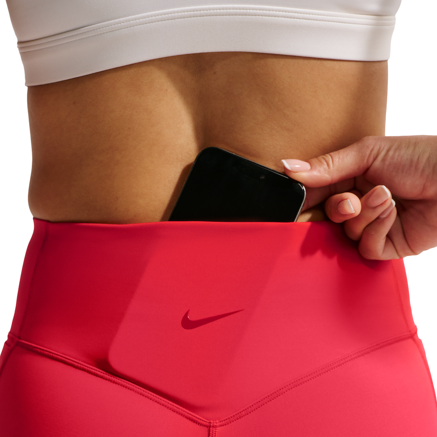 Nike Drifit Universal HR 5In Pocket Short - Women's - Lt Crimson/University Red/University Red