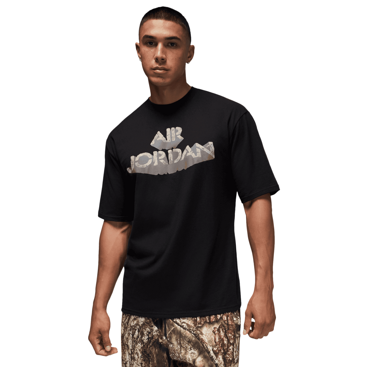 Jordan AJ 4 Cave '85 Short Sleeve Crew - Men's - Black/Olive/Brown