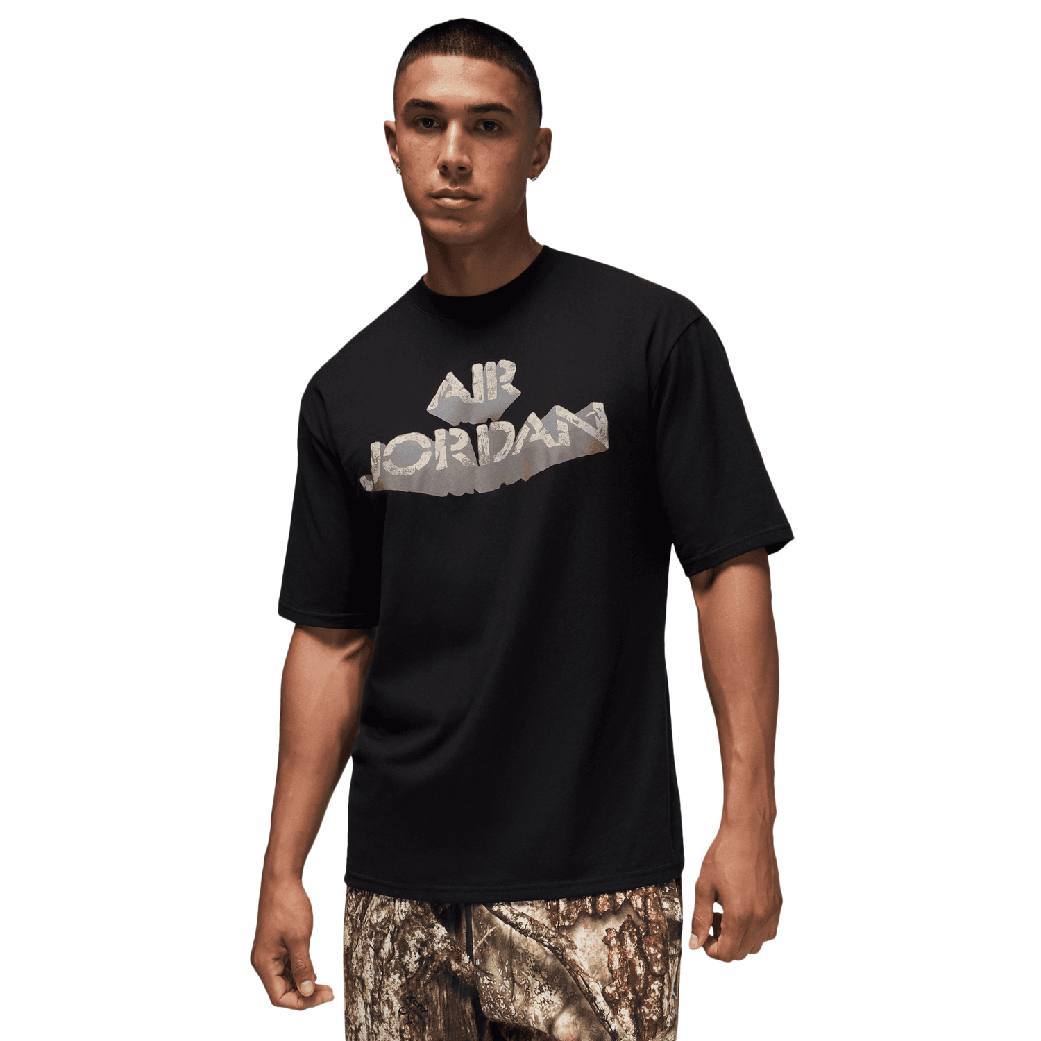 Jordan AJ 4 Cave '85 Short Sleeve Crew - Men's - Black/Olive/Brown