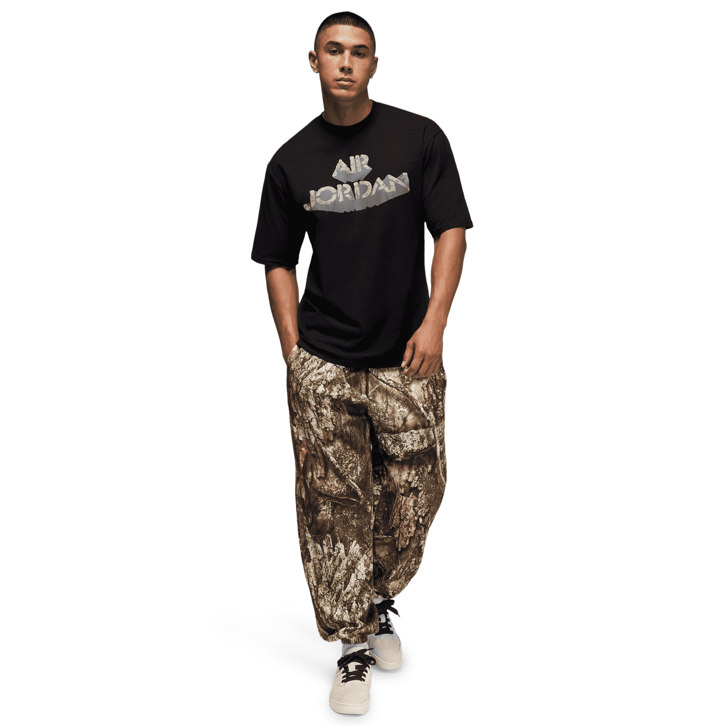 Jordan AJ 4 Cave '85 Short Sleeve Crew - Men's - Black/Olive/Brown