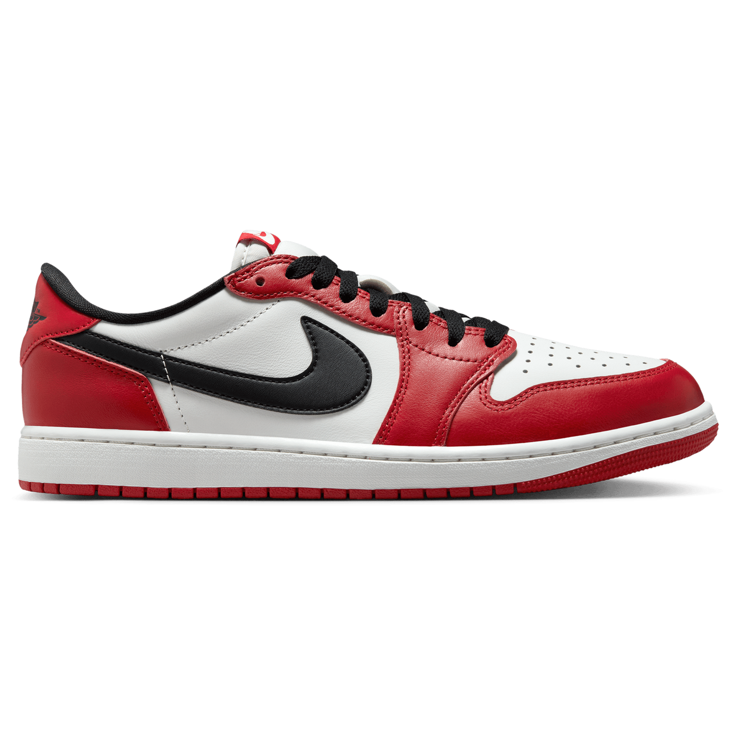 Jordan AJ 1 Retro Low OG - Men's - White/Red/Black