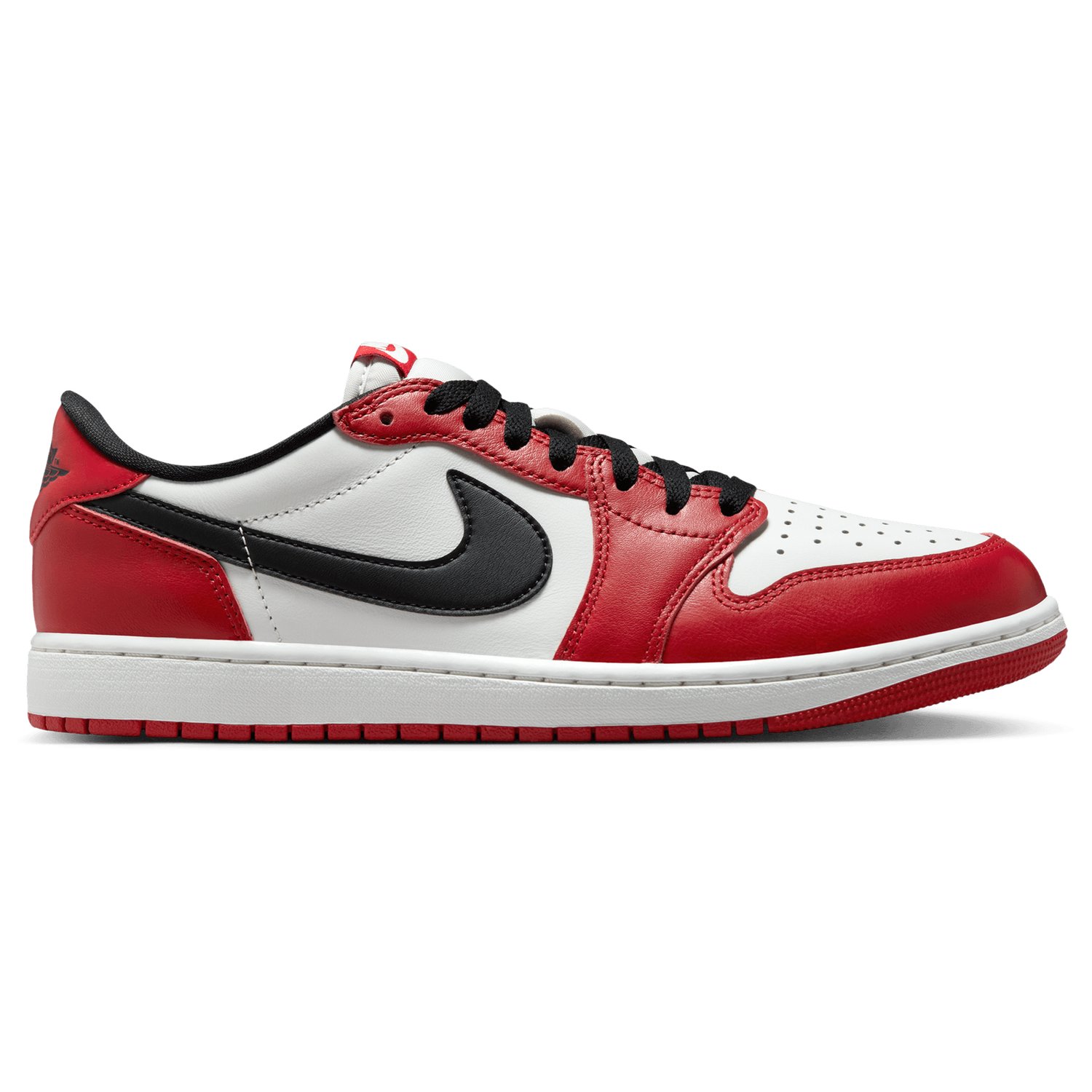 Jordan AJ 1 Retro Low OG - Men's - White/Red/Black