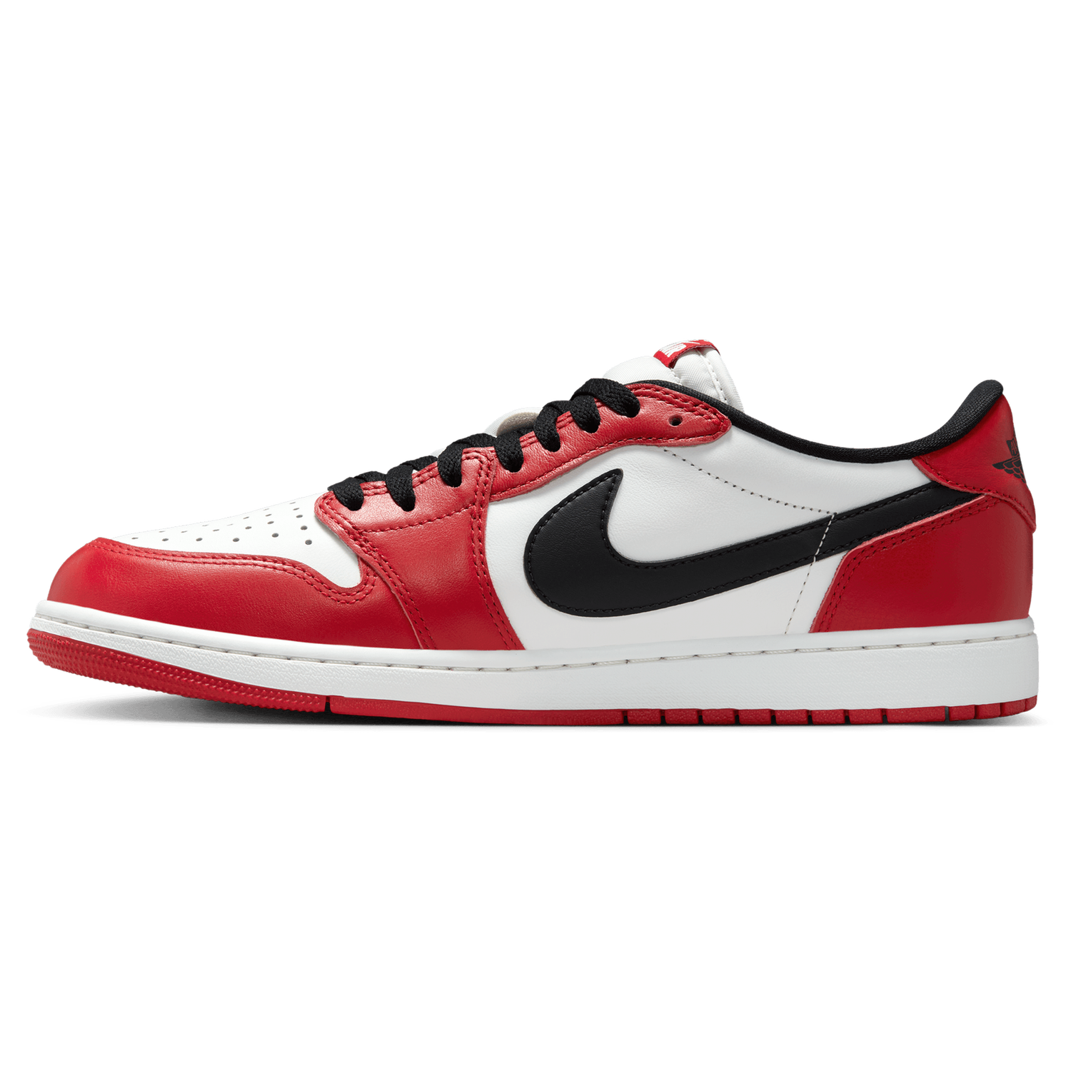 Jordan AJ 1 Retro Low OG - Men's - White/Red/Black