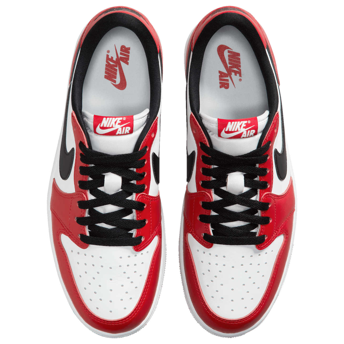 Jordan AJ 1 Retro Low OG - Men's - White/Red/Black