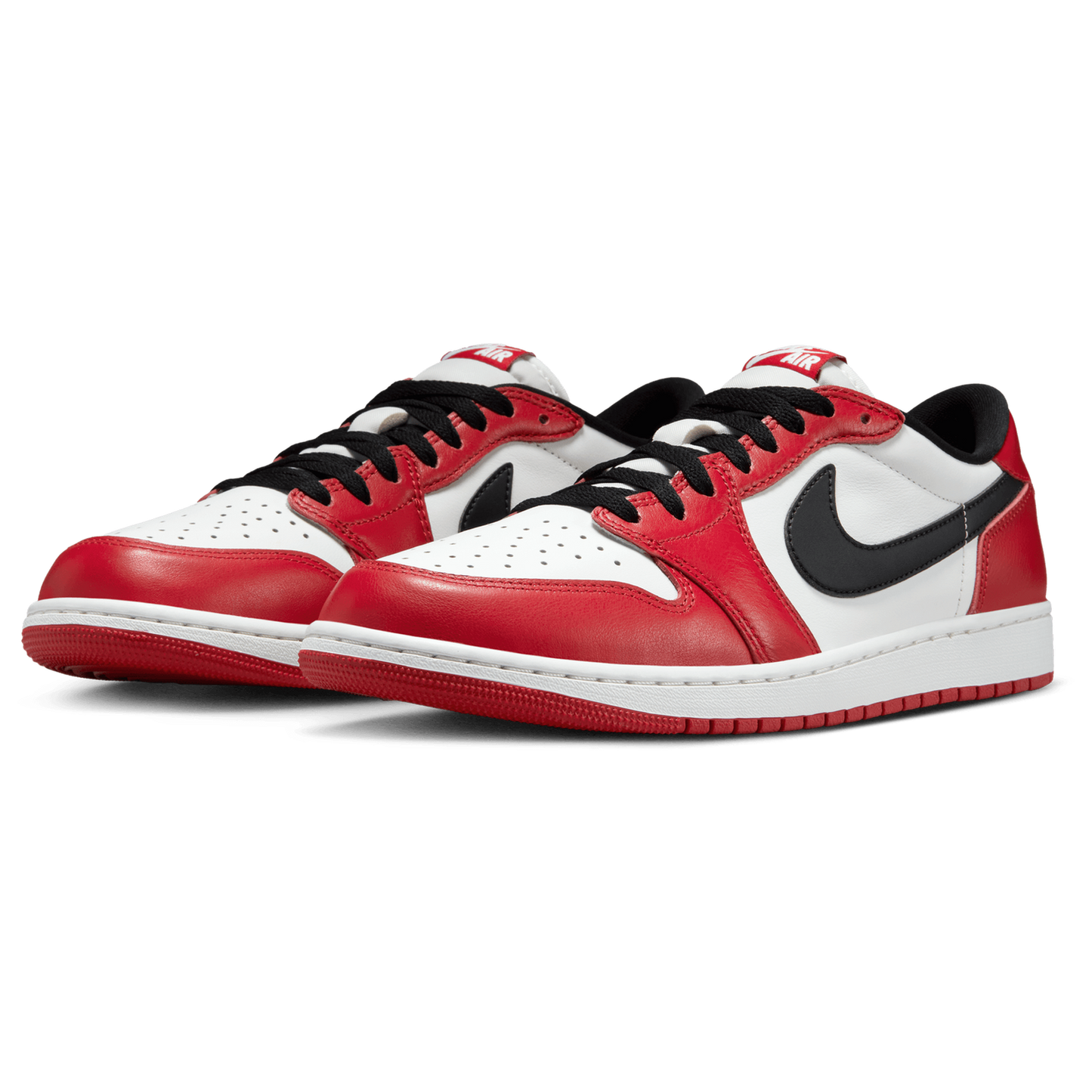 Jordan AJ 1 Retro Low OG - Men's - White/Red/Black