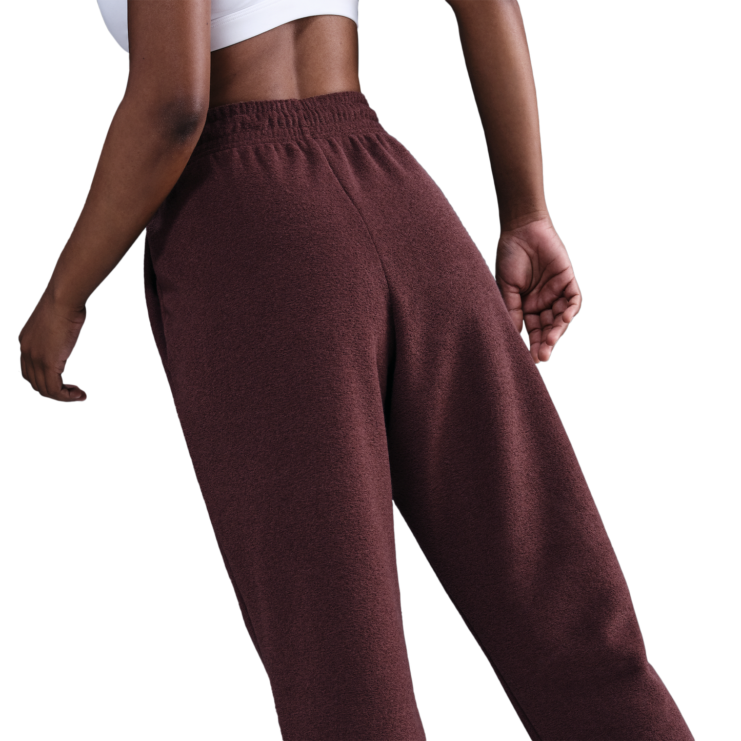 Nike NSW Phoenix MR Joggers - Women's - Sail/Burgundy Crush