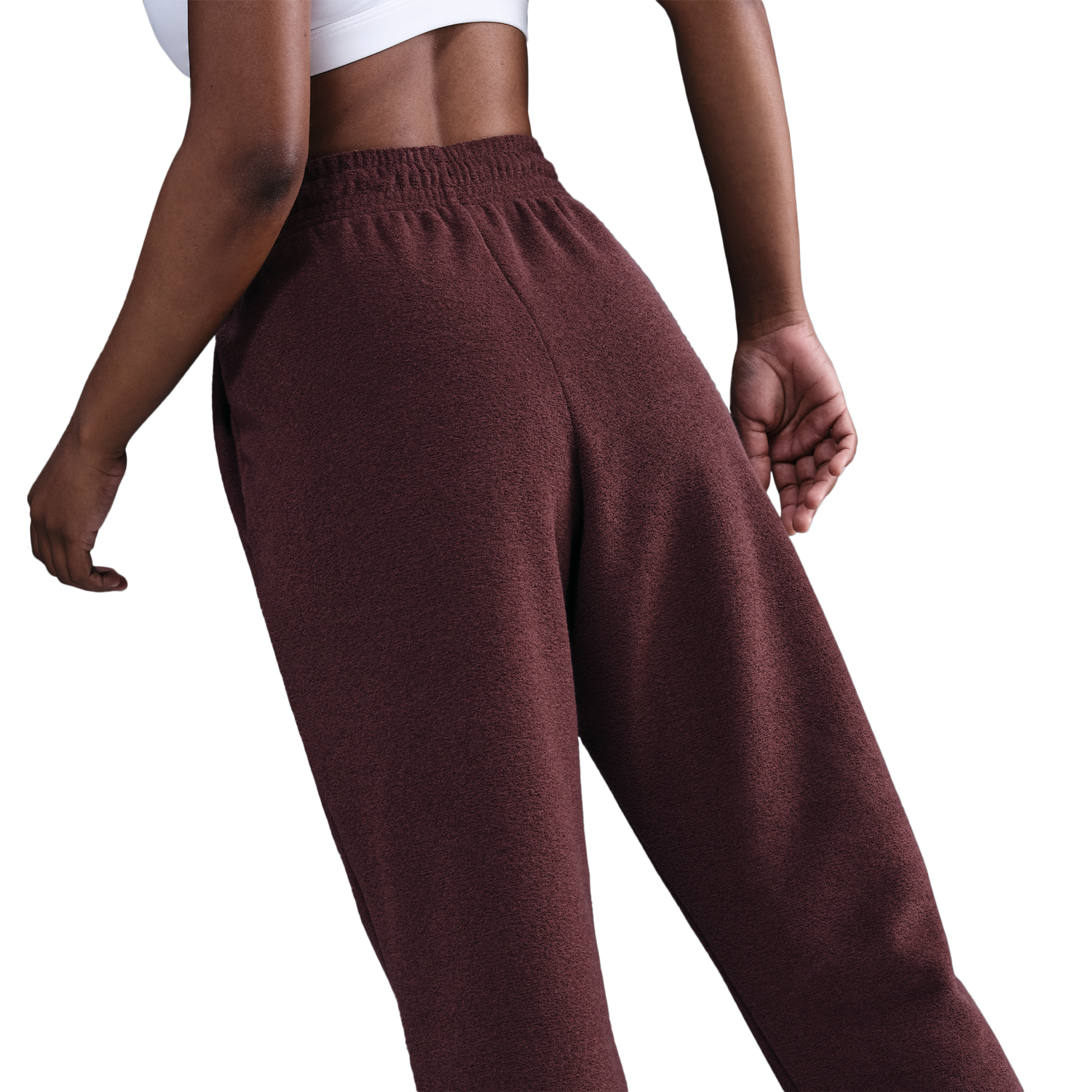 Nike NSW Phoenix MR Joggers - Women's - Sail/Burgundy Crush