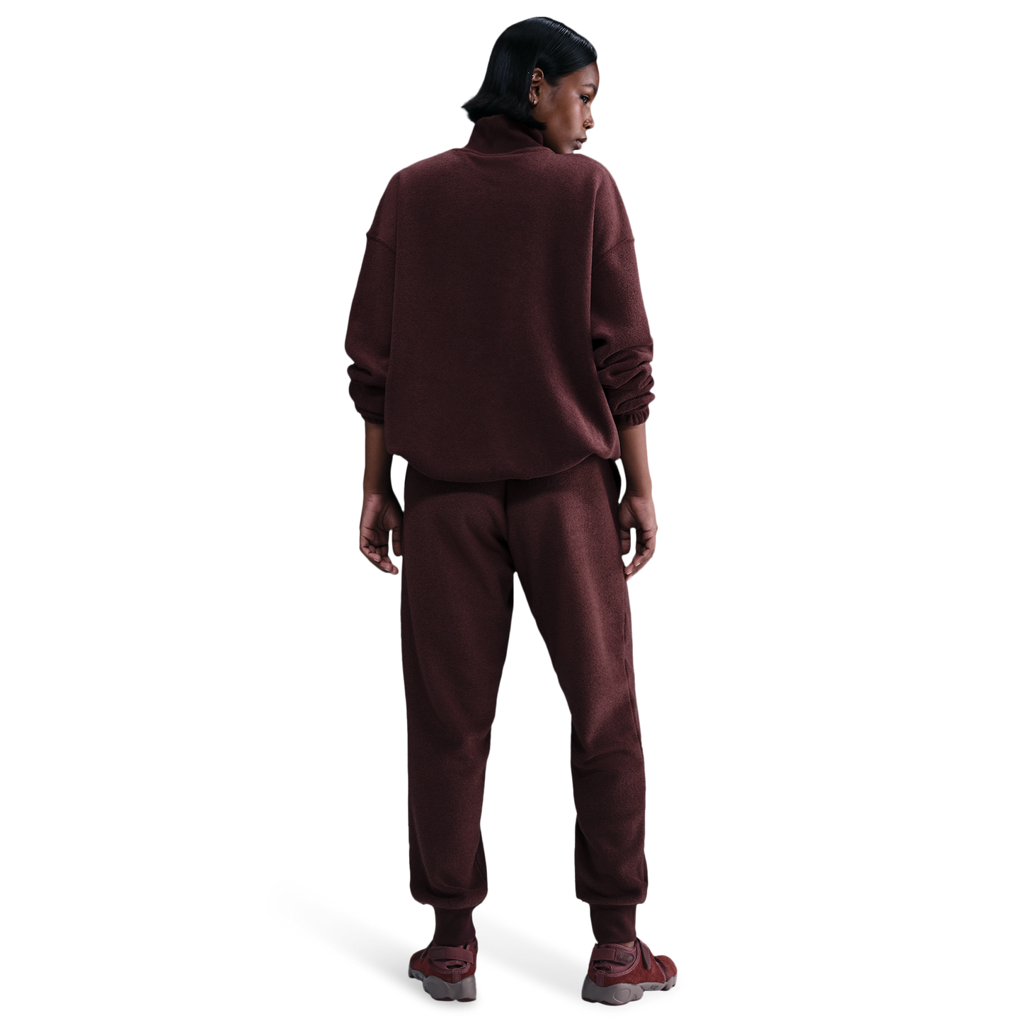 Nike NSW Phoenix MR Joggers - Women's - Sail/Burgundy Crush
