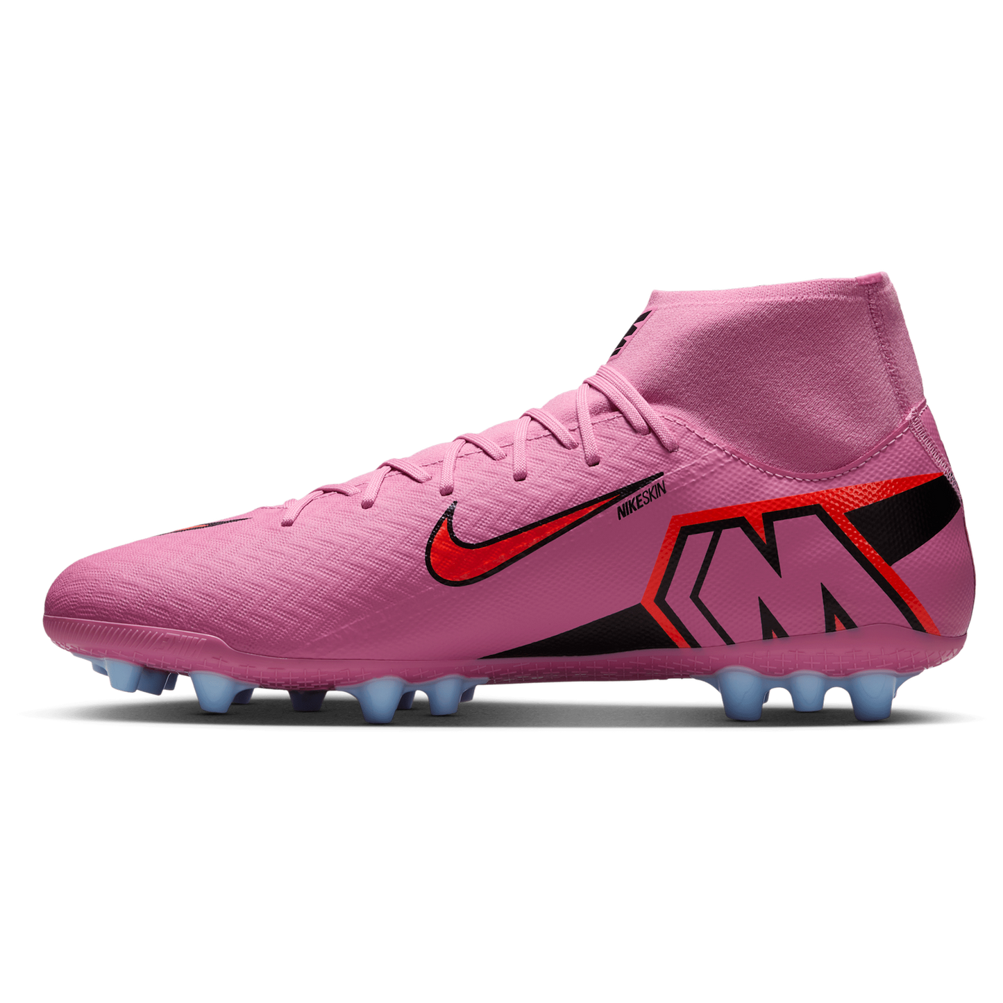 Nike Zm Superfly 10 Academy AG - Men's - Black/Magic Flamingo/Total Crimson