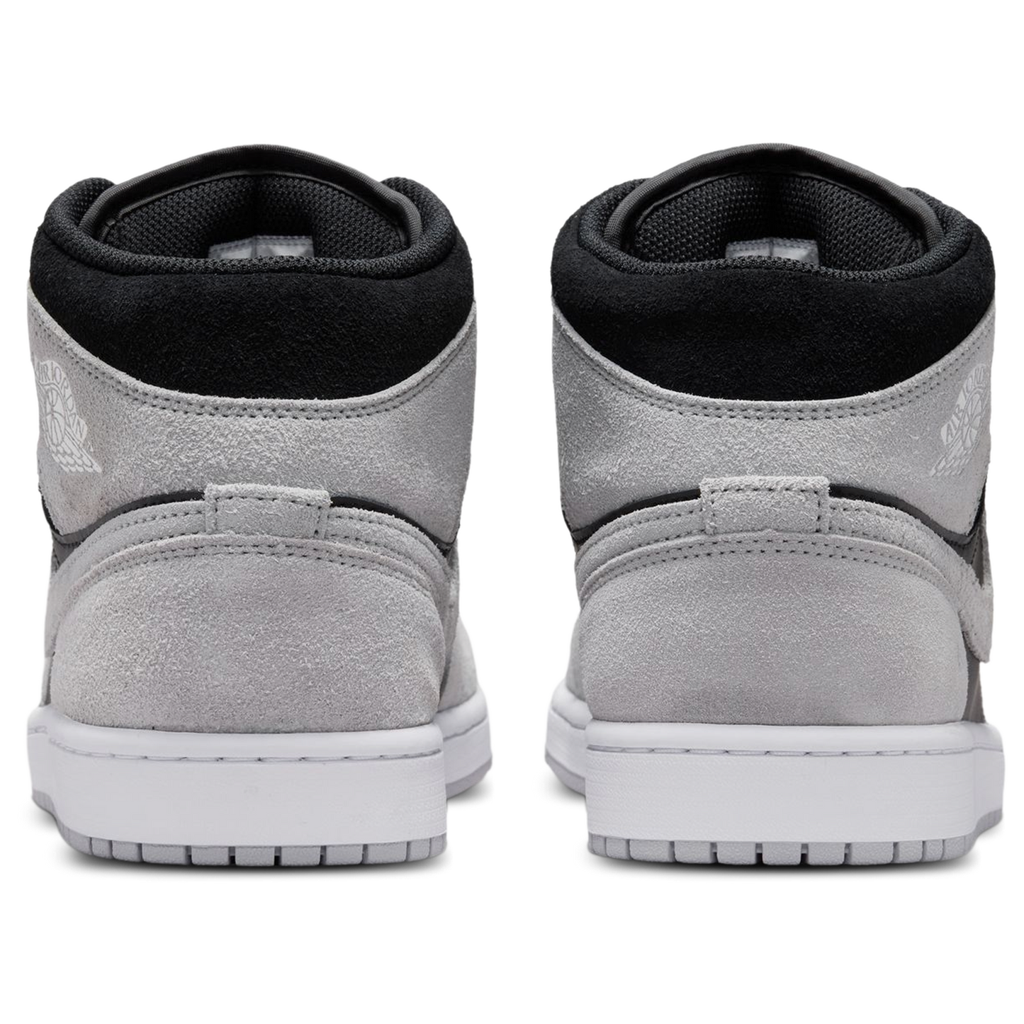 Jordan AJ 1 Mid - Men's - Lt Smoke Gray/White/Black