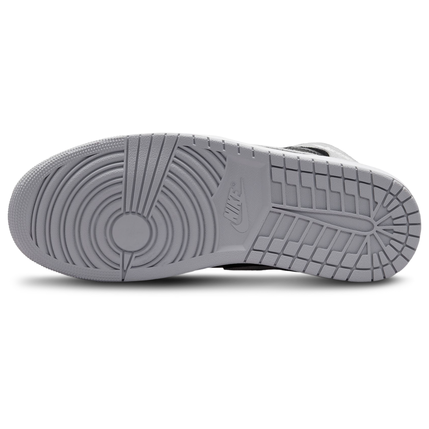 Jordan AJ 1 Mid - Men's - Lt Smoke Gray/White/Black