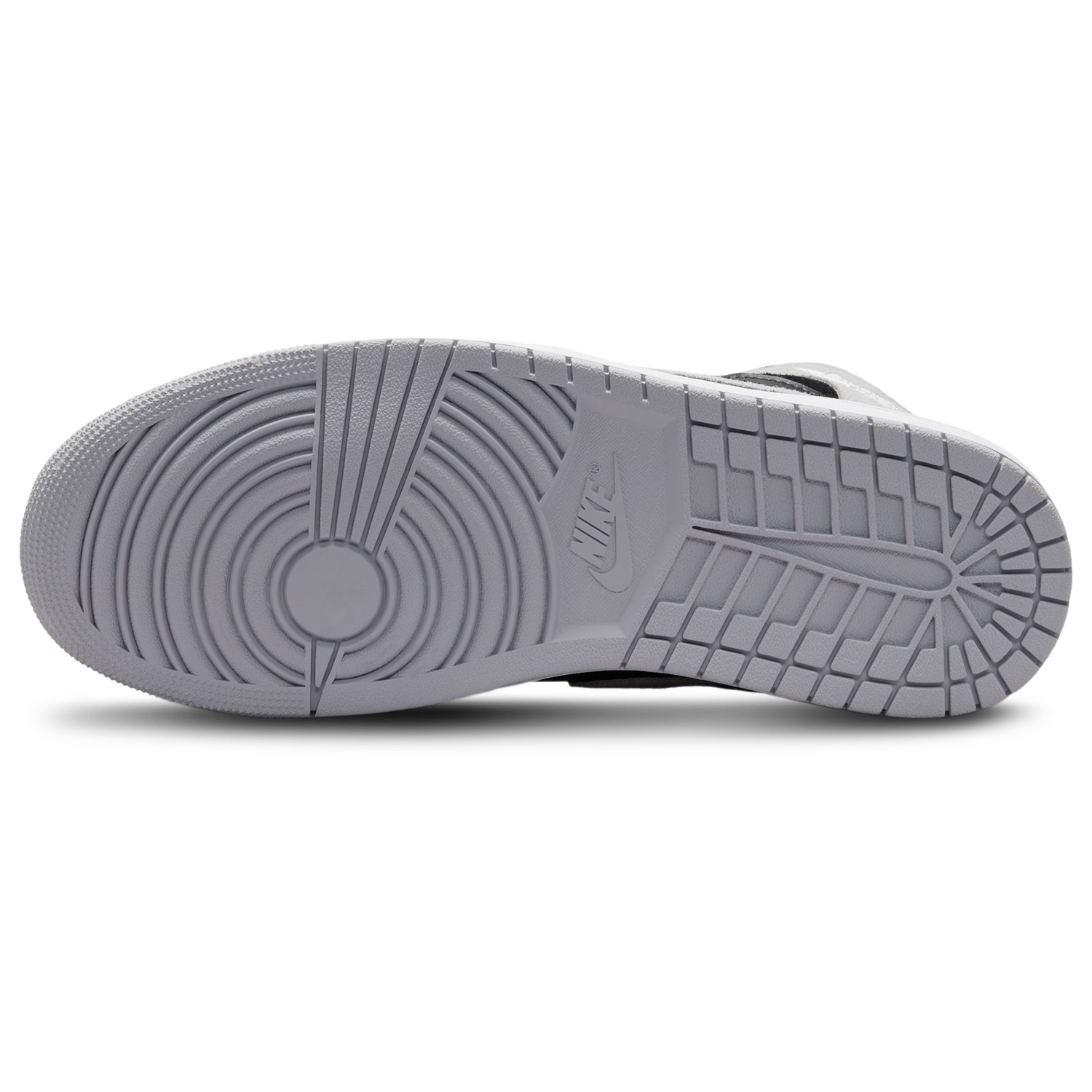 Jordan AJ 1 Mid - Men's - Lt Smoke Gray/White/Black