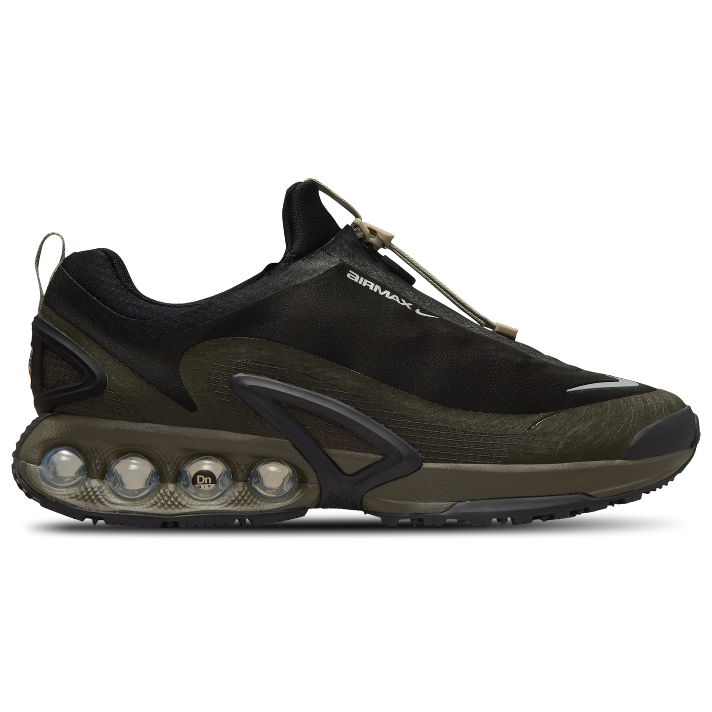 Nike Air Max DN Roam - Men's - Black/Cargo Khaki/Metallic Silver