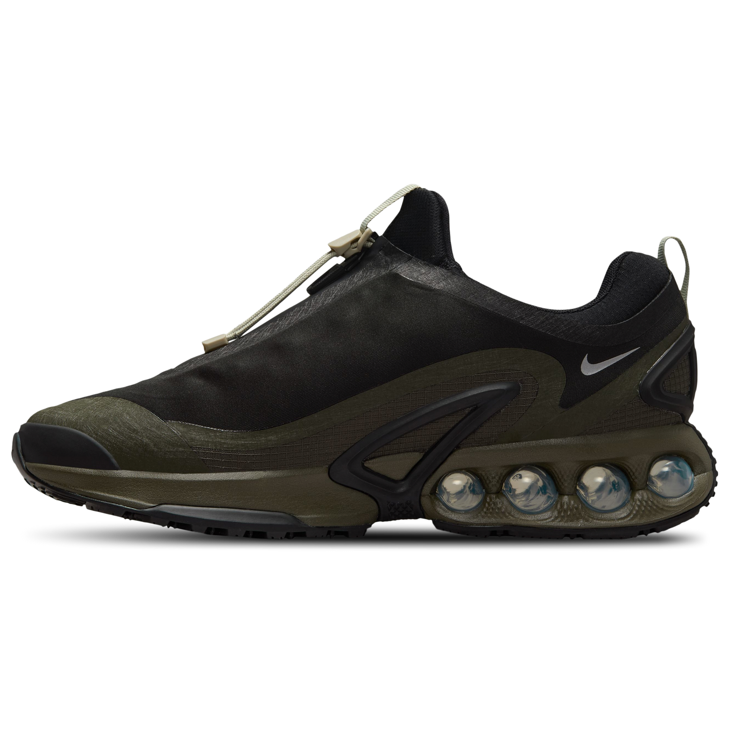 Nike Air Max DN Roam - Men's - Black/Cargo Khaki/Metallic Silver