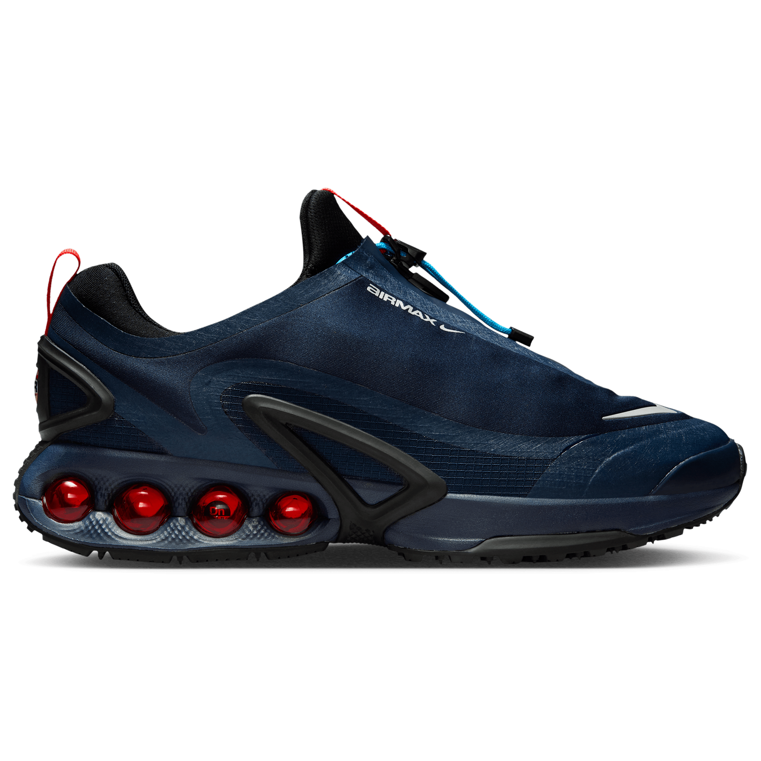 Nike Air Max DN Roam - Men's - Obsidian/Mtlc Silver/Chile Red