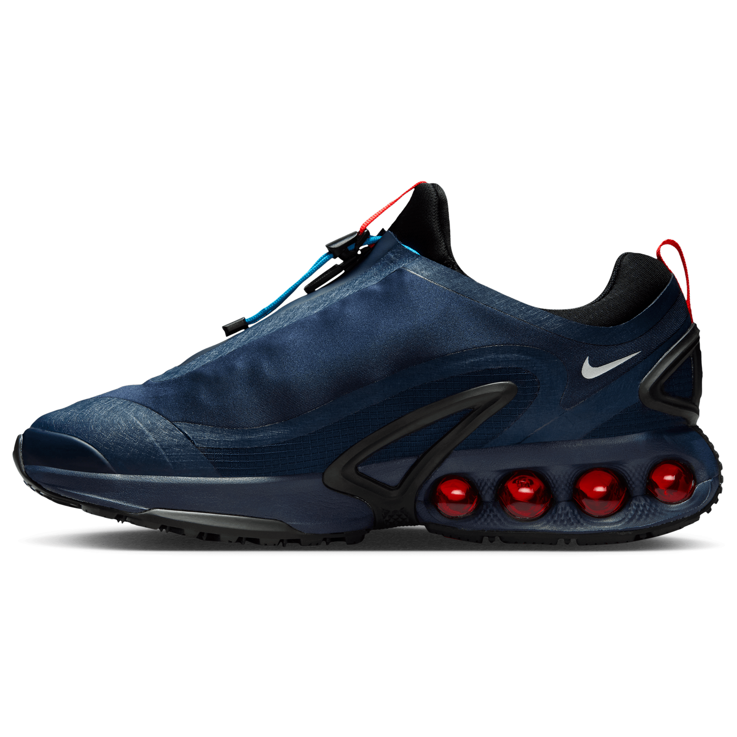 Nike Air Max DN Roam - Men's - Obsidian/Mtlc Silver/Chile Red
