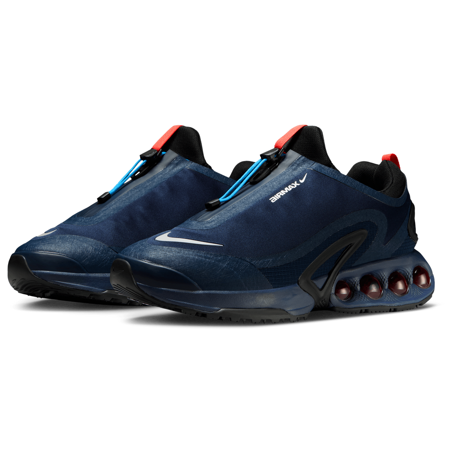 Nike Air Max DN Roam - Men's - Obsidian/Mtlc Silver/Chile Red
