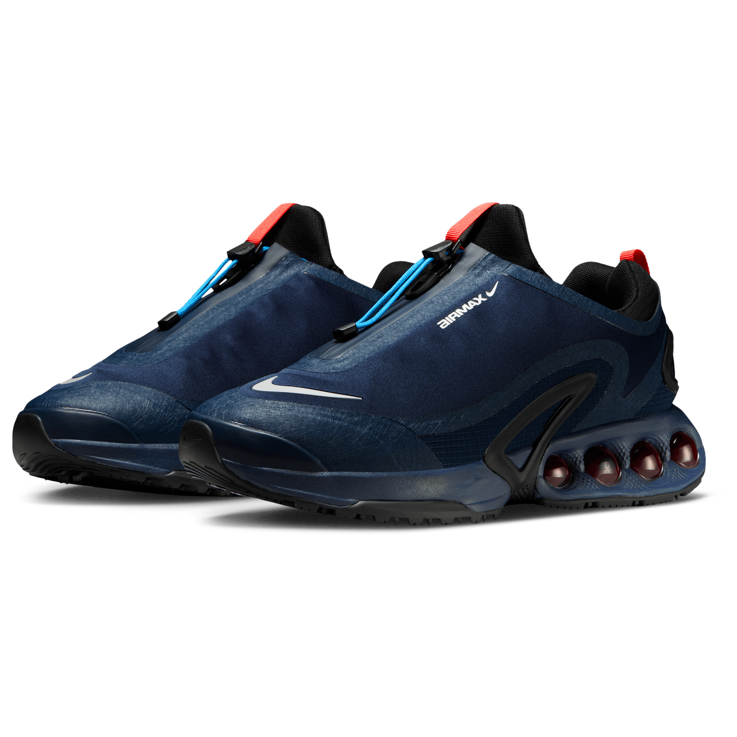 Nike Air Max DN Roam - Men's - Obsidian/Mtlc Silver/Chile Red