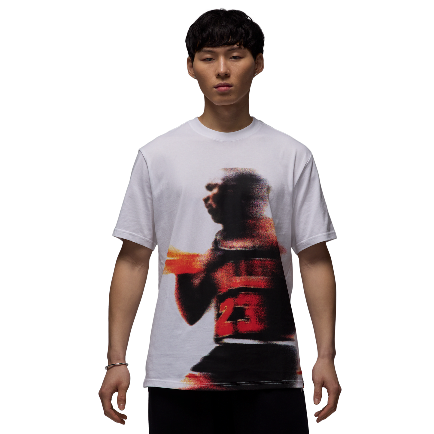 Jordan Dri-FIT Sport Graphic Short Sleeve Crewneck - Men's - White/Black