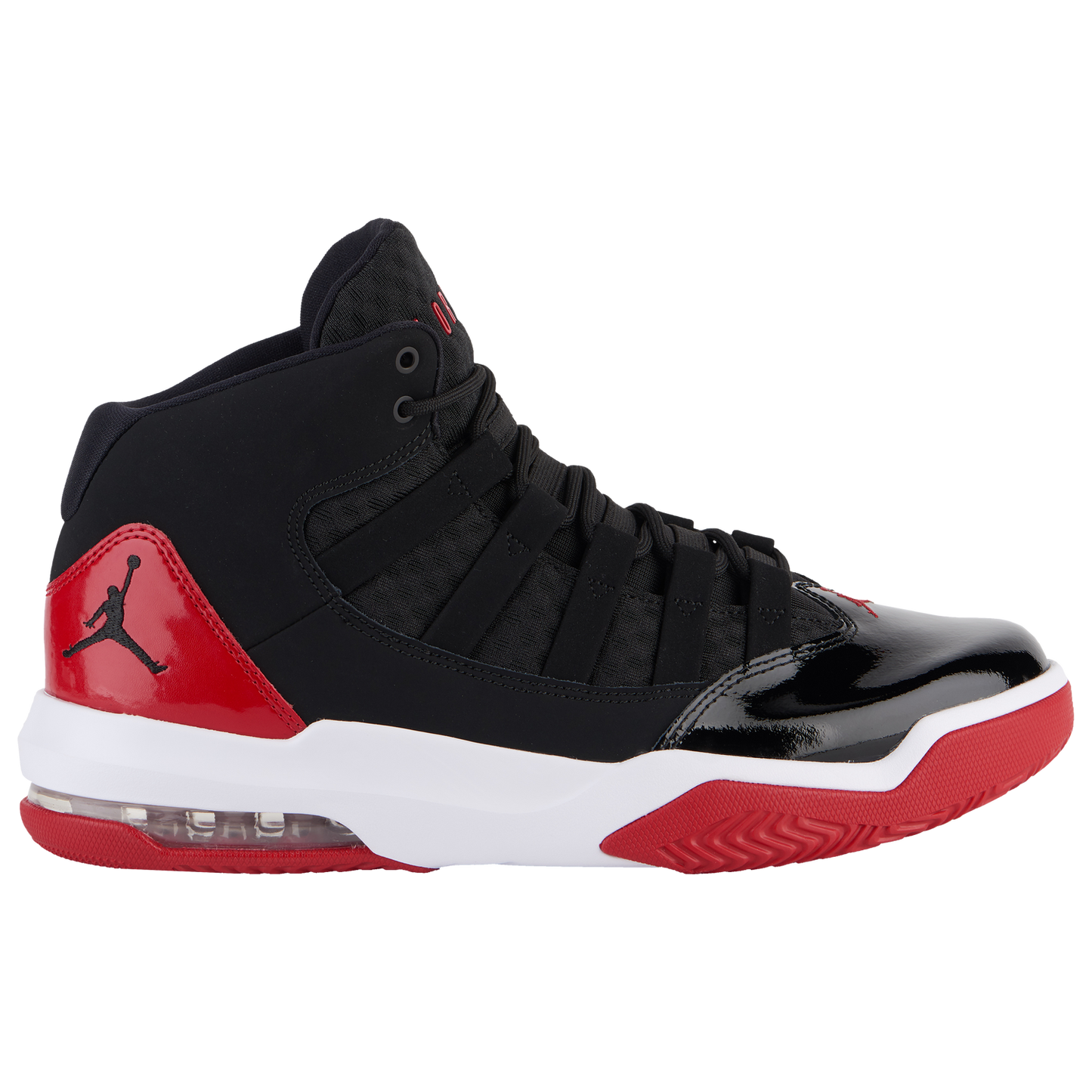 Jordan Max Aura - Men's - Black/Black/Gym Red