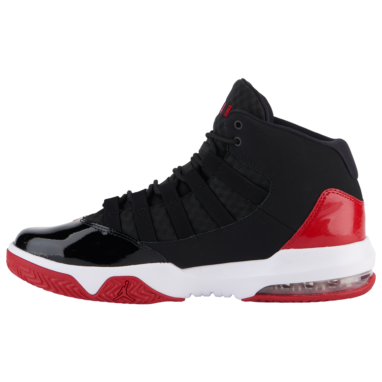 Jordan Max Aura - Men's - Black/Black/Gym Red