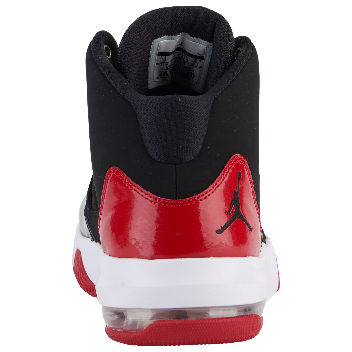 Jordan Max Aura - Men's - Black/Black/Gym Red