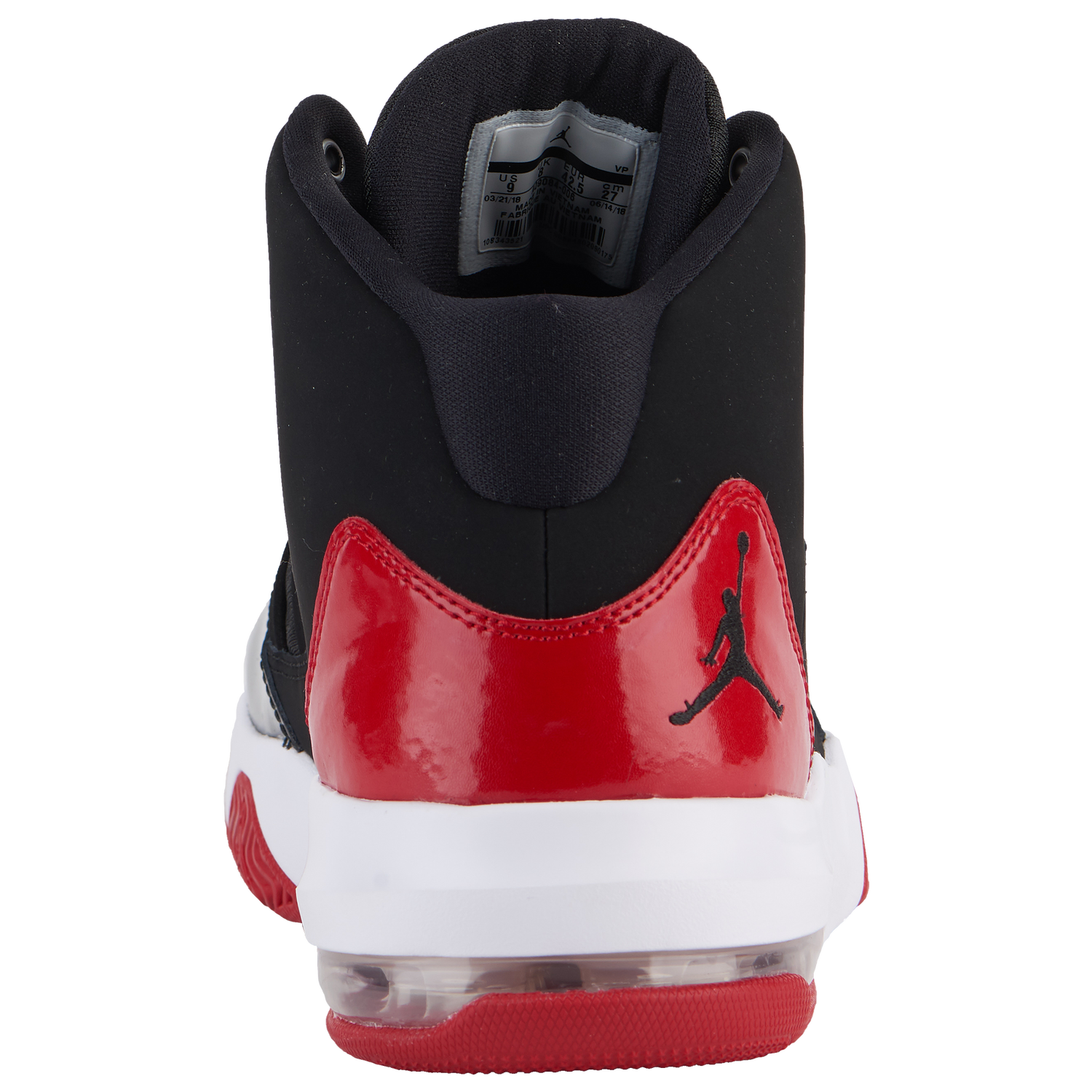 Jordan Max Aura - Men's - Black/Black/Gym Red