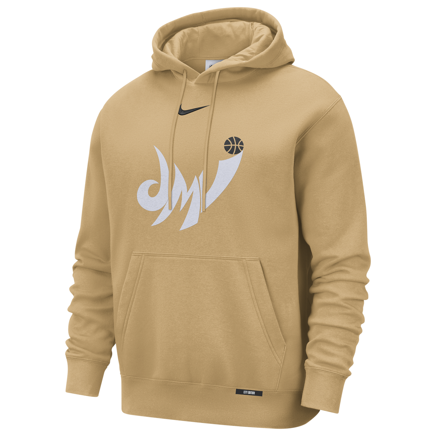 Nike Wizards Club Logo City Edition Hoodie - Men's - Gold/Multi