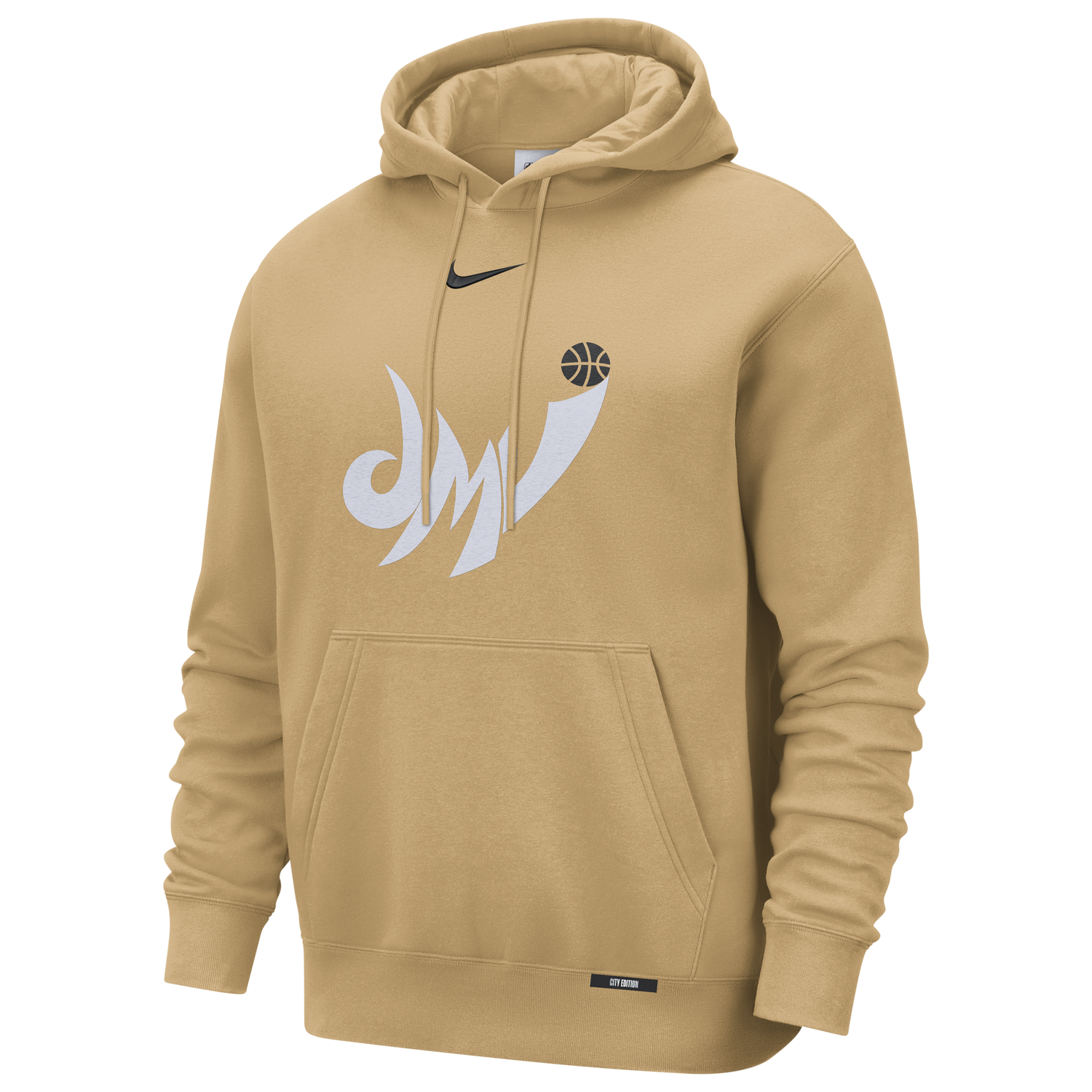 Nike Wizards Club Logo City Edition Hoodie - Men's - Gold/Multi