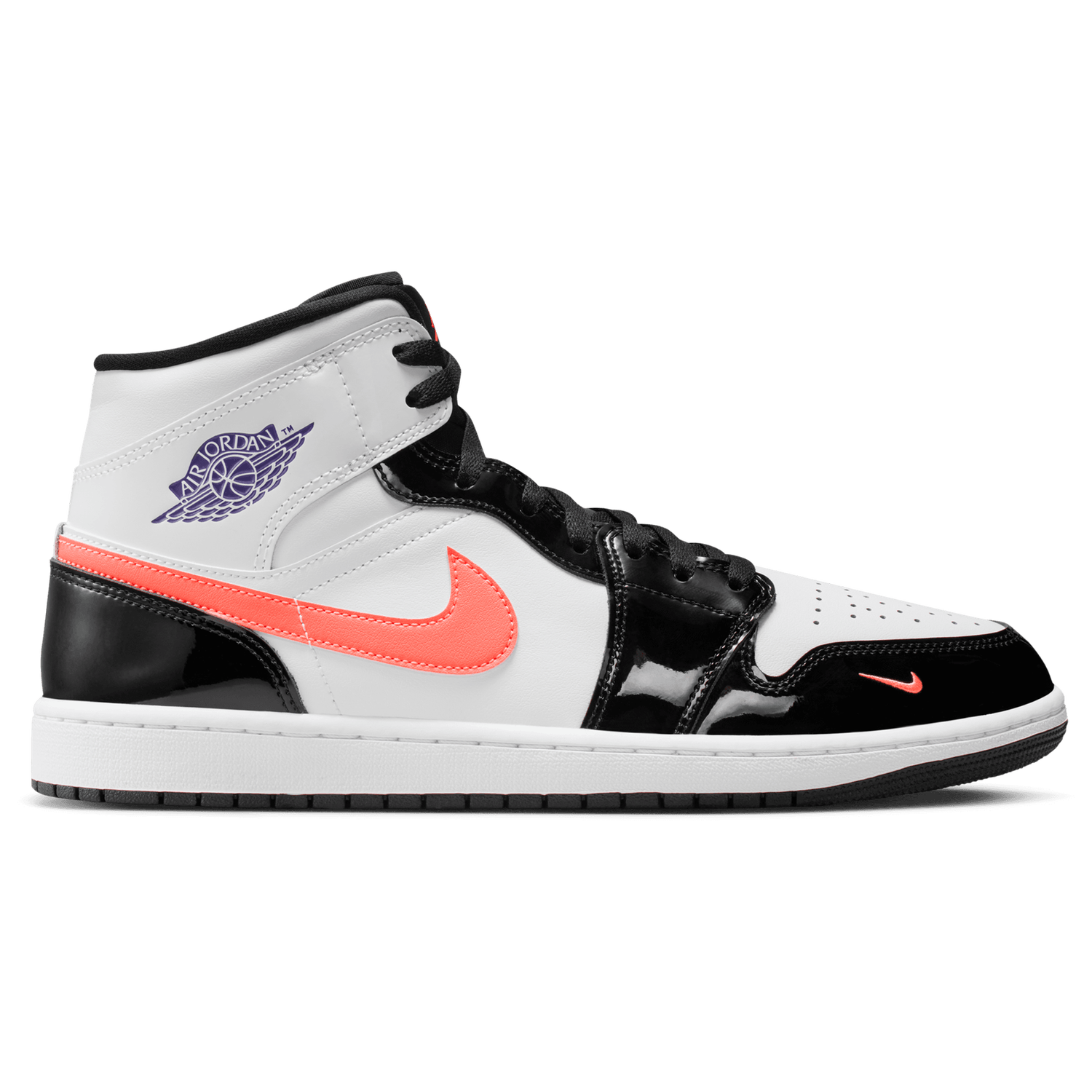 Jordan Air Jordan 1 Mid SE - Men's - Purple/White/Black