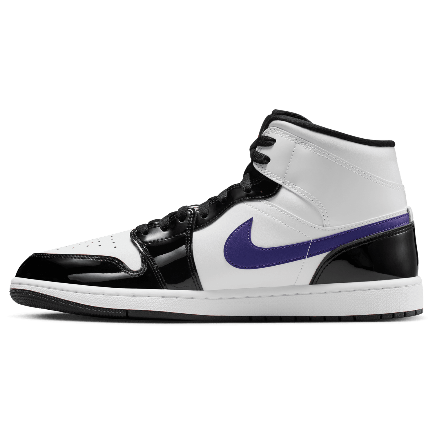 Jordan Air Jordan 1 Mid SE - Men's - Purple/White/Black