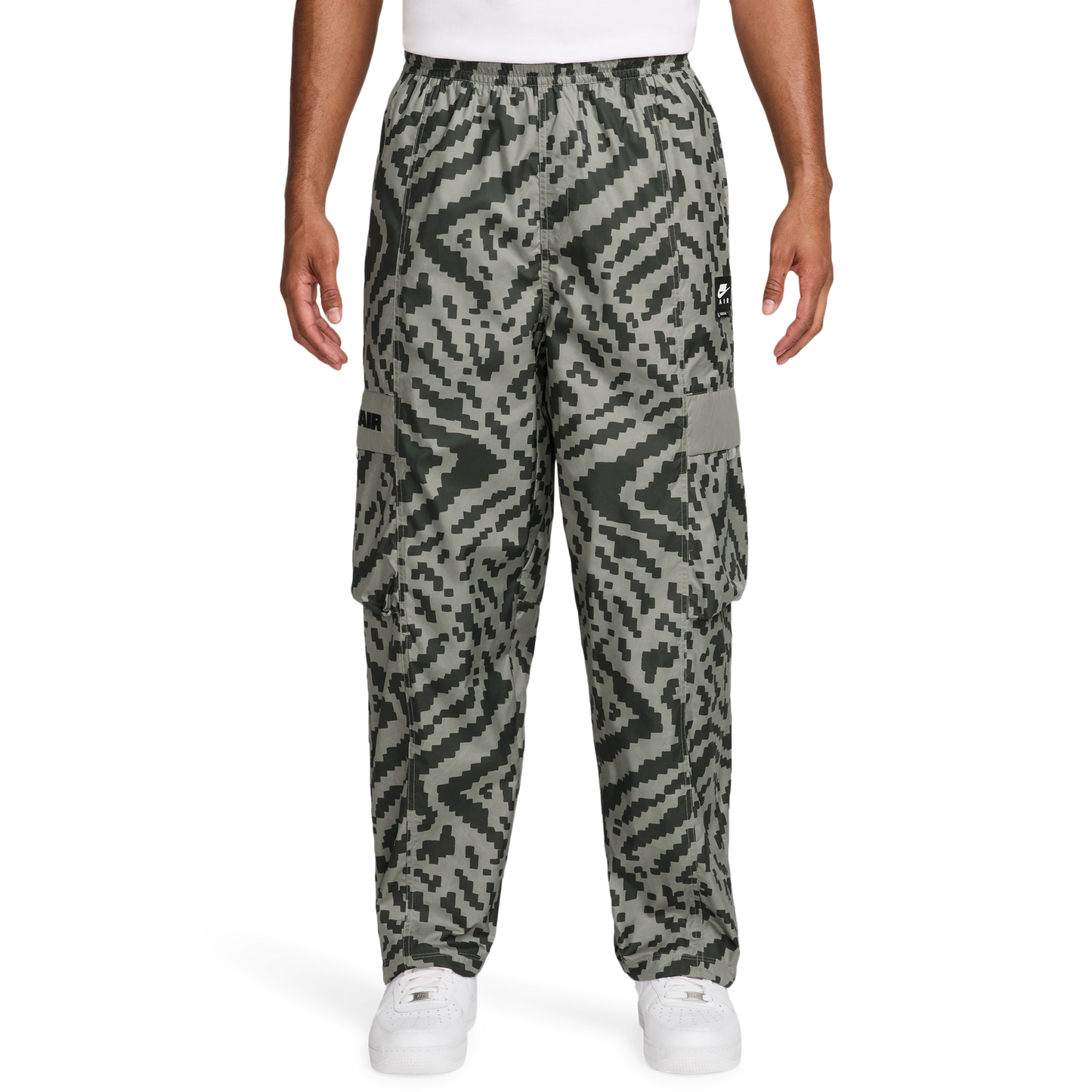 Nike Air All Over Print Woven Cargo Pants - Men's - Light Army/Black