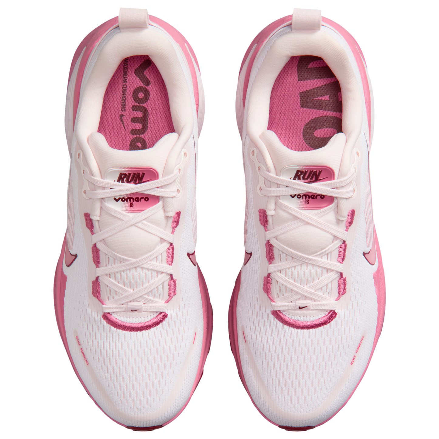 Nike Vomero 18 - Women's - White/Peony/Pearl Pink