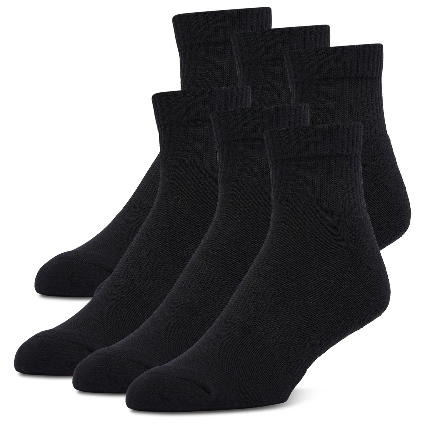 LCKR Athletic Half Cushion Quarter Socks - Men's - Black