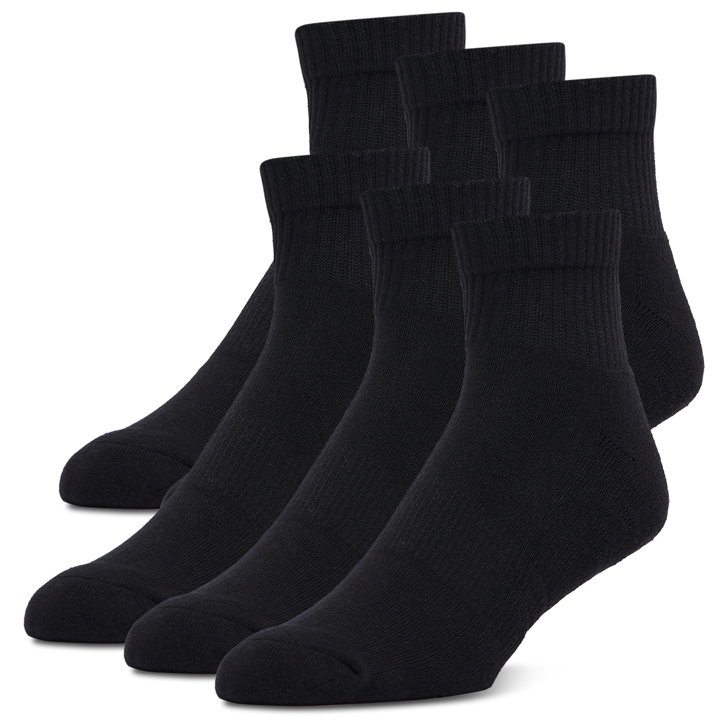 LCKR Athletic Half Cushion Quarter Socks - Men's - Black